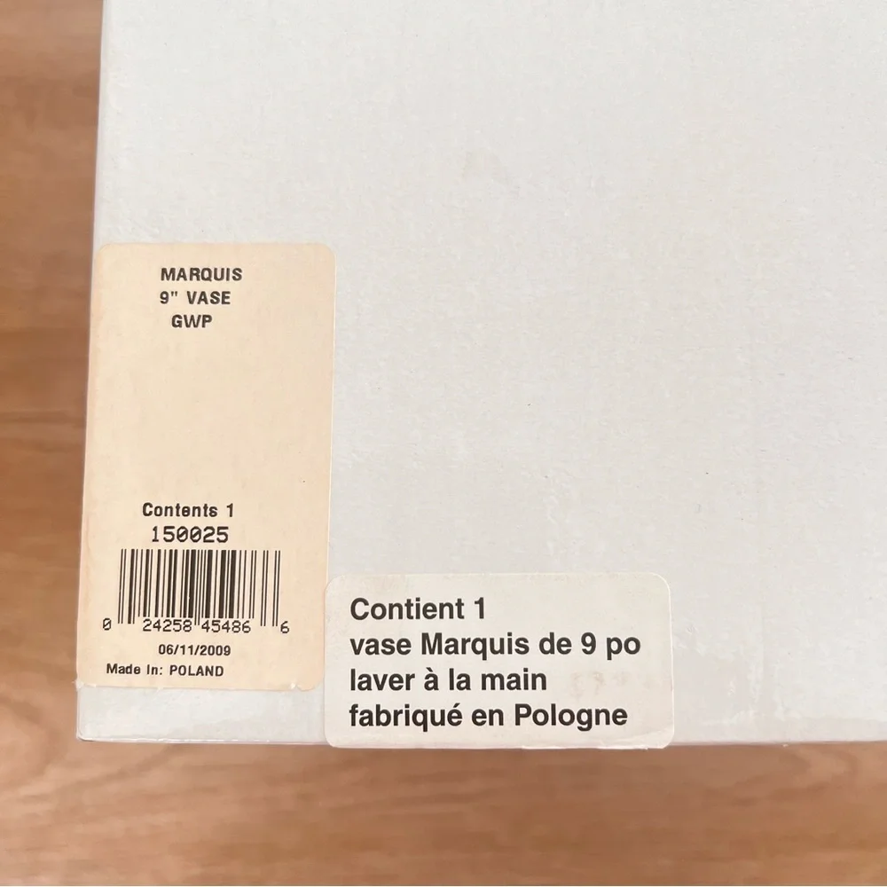 Marquis by Waterford‎ Footed Crystal Vase  GWP NWT Original Box - Gift Idea 9